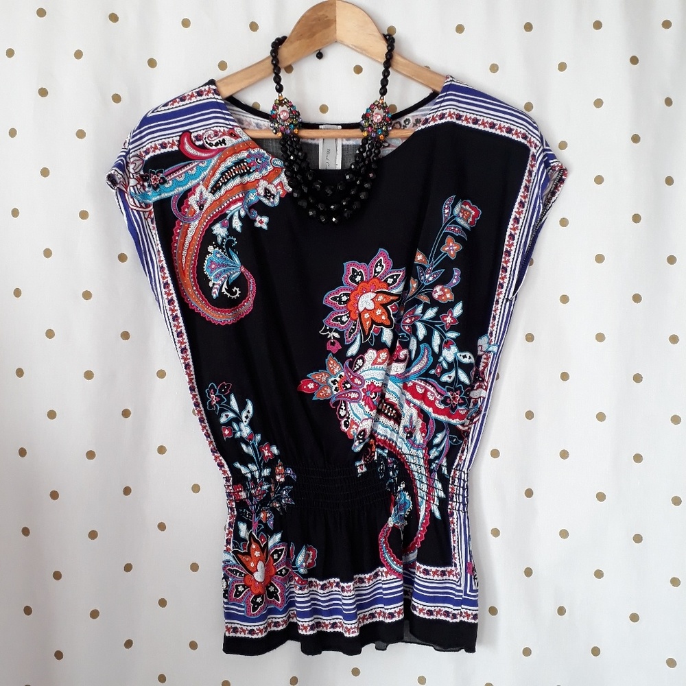🦩 5/$25 🦩 Bohemian Scarf Top SZ - M (EUC)